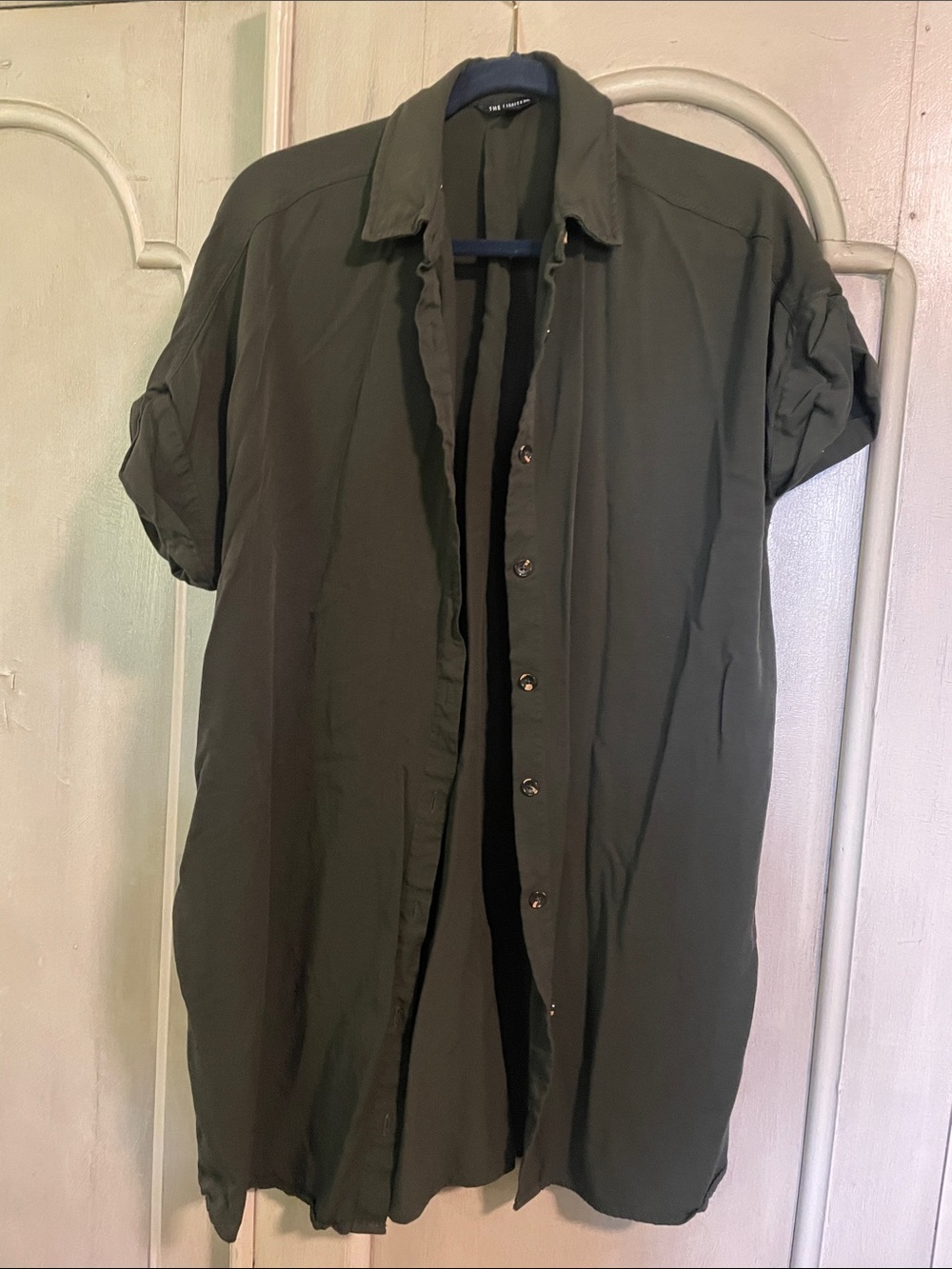 The Limited Olive Green Short Sleeve Shirt Jacket